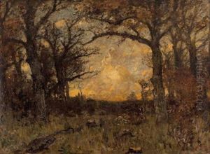 Waldlichtung Bei Abenstimmung by Fritz Baer