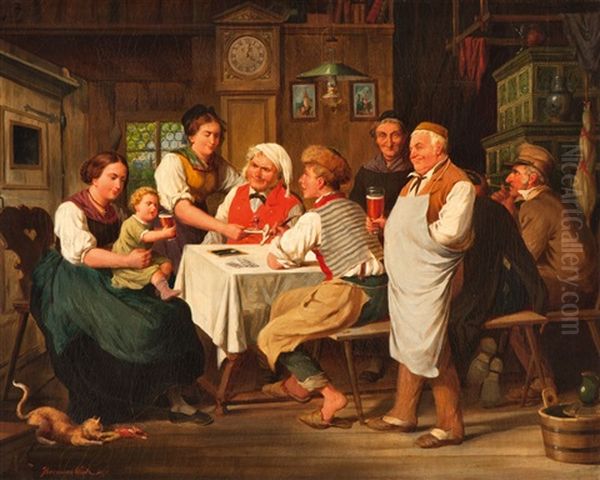 Interior Scene - The Family In The Parlour - view 1