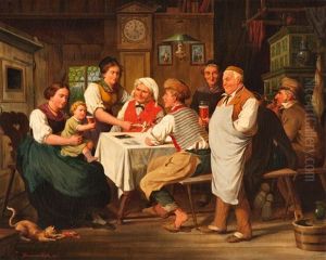 Interior Scene - The Family In The Parlour