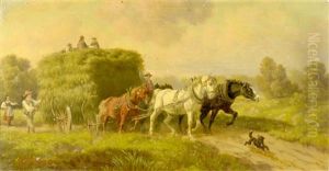 Hay Gathering by Eduard Goetzelmann