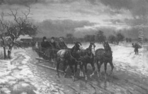 Die Ausfahrt by Eduard Goetzelmann