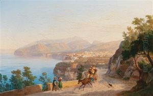 A View Of Sorrento by Carl (Karl) Wilhelm Goetzloff