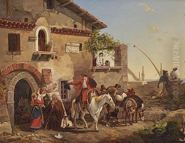 In Front Of An Italian Tavern - view 1