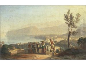 The Bay Of Sorrento by Carl (Karl) Wilhelm Goetzloff