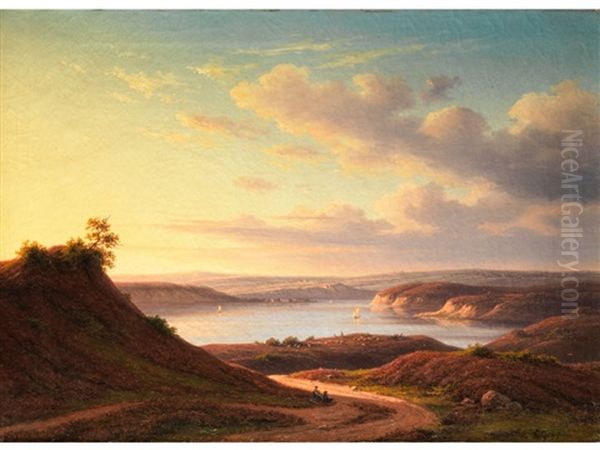 Abendliche Flusslandschaft - view 1