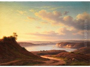 Abendliche Flusslandschaft