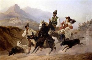On The Road To Sorrento by Carl (Karl) Wilhelm Goetzloff