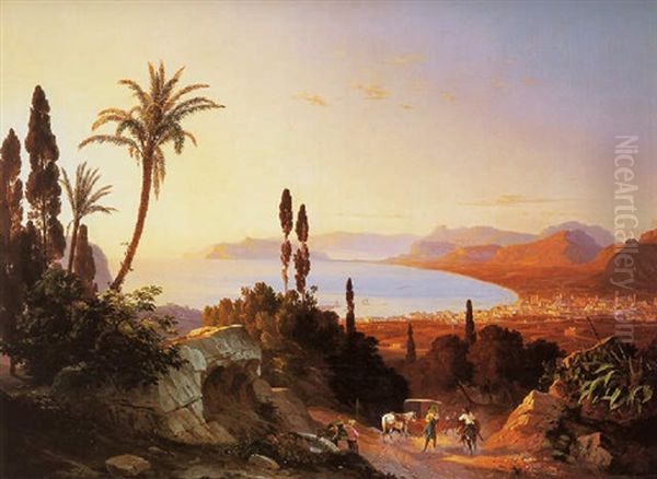 Gulf Of Palermo Looking Towards Cape Zafferano - view 1