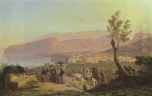 Blick Auf Sorrent by Carl (Karl) Wilhelm Goetzloff