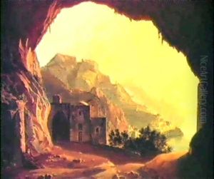 Grotte Von Amalfi by Carl (Karl) Wilhelm Goetzloff