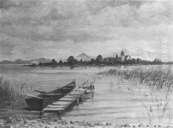 Chiemseelandschaft Mit Blick Auf Fraueninsel - view 1