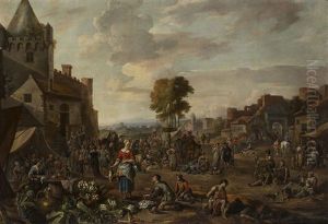 Escena De Un Mercado by Antoon Goubau