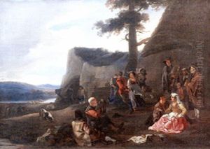 Le Repos Des Paysans Dans La Campagne