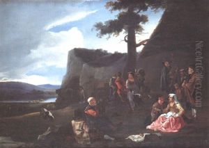 Le Repos Des Paysans Dams La Campagne by Antoon Goubau