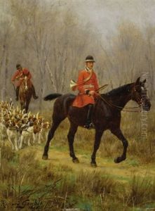 Red Coated Horseman by Jean Richard Goubie