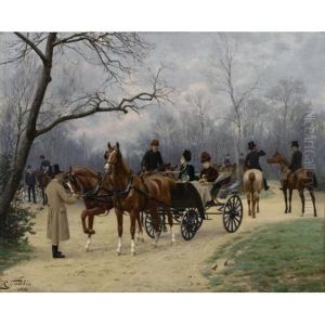 The Start Of The Hunt by Jean Richard Goubie