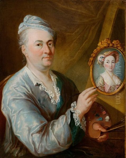 Self-portrait While Painting - view 1