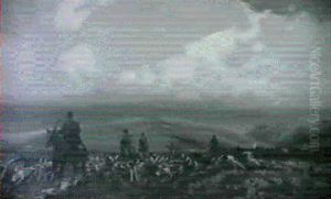With The D & S.s.h. On Stoke Common Exmour/a Hunting Scene by Alexander Carruthers Gould
