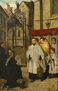 De Processie (antwerpen) by Jules Adolphe Goupil