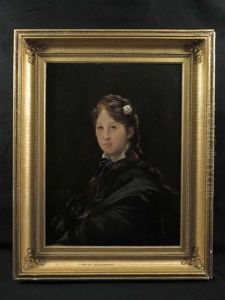 Portrait Young Woman Paris by Leon Lucien Goupil
