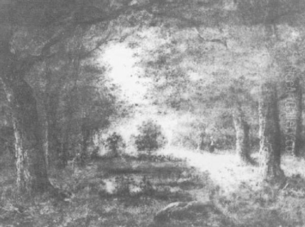 Barbizon-style Landscape With Figures - view 1