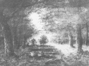 Barbizon-style Landscape With Figures by Raphael Gourdon