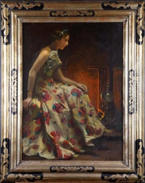 Elegante A La Robe Fleurie - view 1