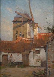 Moulin Pres De La Ferme by Jean Leon Henri Gouweloos