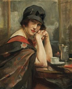 L'heure Du The by Jean Leon Henri Gouweloos
