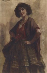 Gorgeous Gypsy Woman by Jean Leon Henri Gouweloos