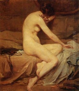 Nu Assis by Jean Leon Henri Gouweloos