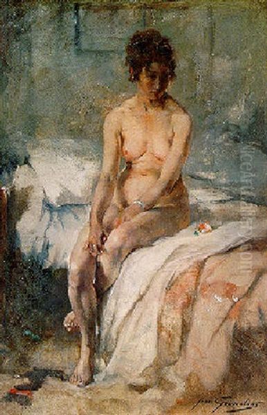 Jeune Femme Nue Assise - view 1