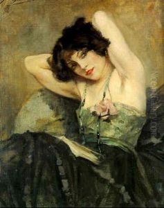 Elegante A La Rose by Jean Leon Henri Gouweloos