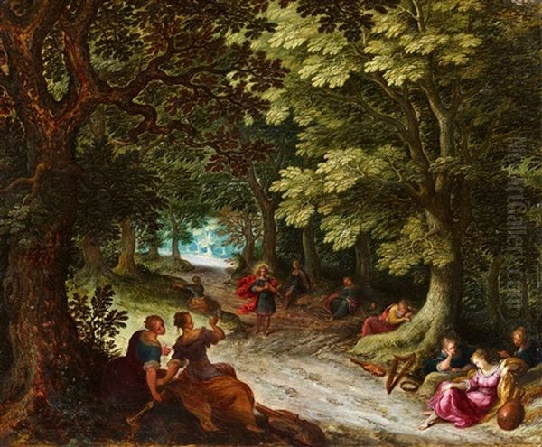 Flamische Waldlandschaft Mit Apoll Und Den Neun Musen (in Collab. W/workshops) - view 1