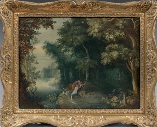 Venus Et Adonis Dans Un Paysage - view 1