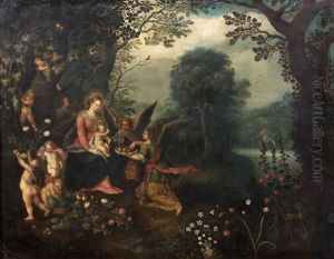 La Sainte Famille Servie Par Des Anges La Sainte Famille Servie Par Des Anges