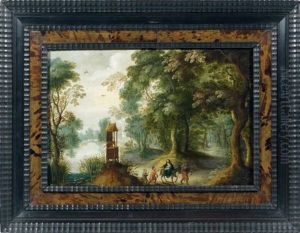 Paysage De Foret Avec La Fuite En Egypte
