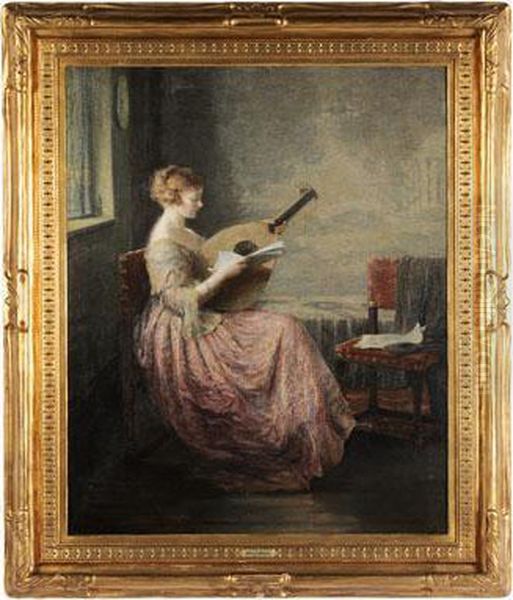 Woman With A Lute - view 1