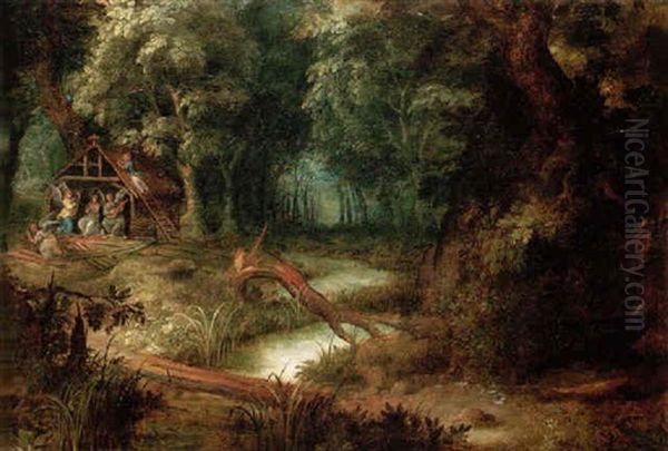 A Landscape With Saint Mary Magdalene Attended By Angels In Her Hut - view 1