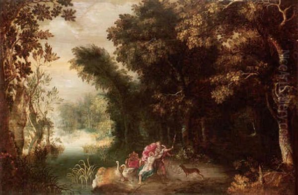Venus And Adonis In A Wooded Landscape - view 1
