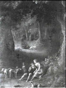 Venus And Adonis by Abraham Govaerts