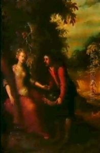Die Erdgottin Ceres Und Ein Bauer Mit Feldfruchten