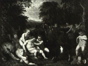 The Nurture Of Bacchus by Abraham Govaerts
