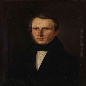 A Pair Of Portraits Of A Married Couple by Emil Baerentzen