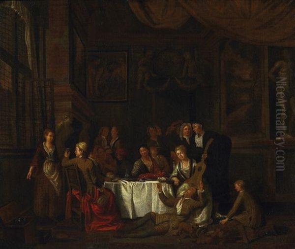 Frohliche Gesellschaft Im Salon - view 1