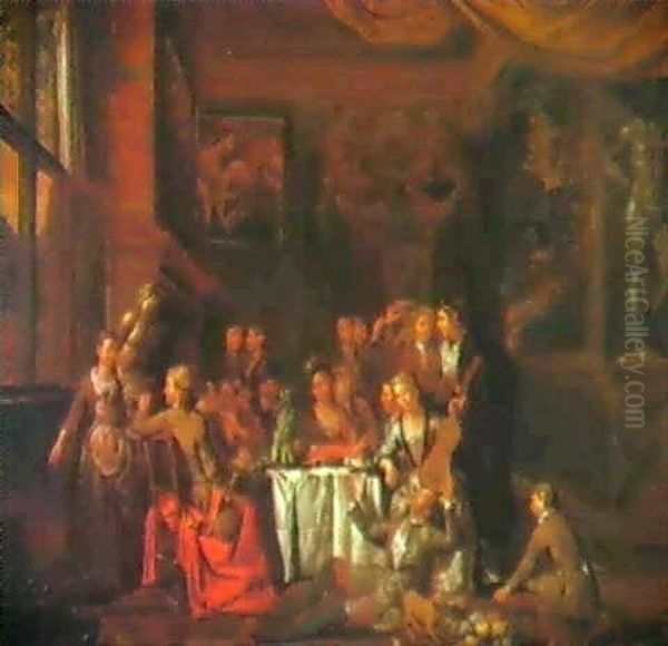 Interior With Figures Banqueting - view 1