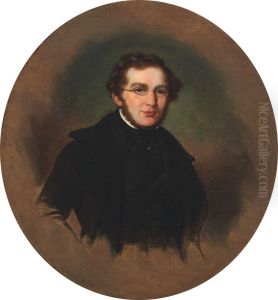 Portrait Of The Dansih Poet Hans Peter Holst(1811-1893) by Emil Baerentzen