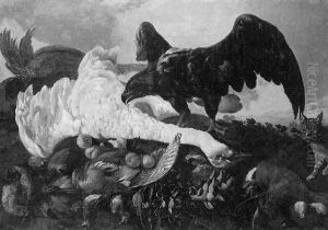 Nature Morte Aux Cygne Et A L'aigle by Dirck Govaertsz