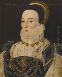 Portrait Of A Lady, Aged Twenty-four by George Gower
