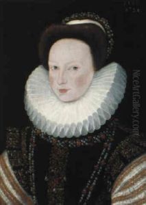 Portrait Of Anne Knollys, Aged 26 by George Gower